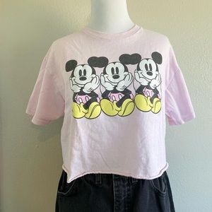 Mickey Mouse Pink Crop Top.